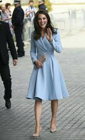 Kate Midletone In A Light Blue Dress Coat Kate Middleton Outfits Classy Dress Kate Middleton Style