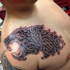 The knots represent vitality and strength. 48 Powerful Wolf Tattoo Designs Tribal Traditional Lone Wolf Tattoos Styleswardrobe Com