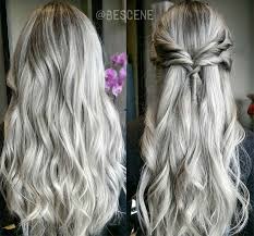 Gray hair is something that happens as we age, but what happens if the gray comes sooner than expected? Granny Silver Grey Hair Color Ideas Ash Grey Long Hair Fashionisers C