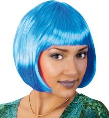 Elegante frisuren frisuren bob kurz stufig mit pony bob frisuren. Lola Neon Blau Bob Perucke Kurzhaar Pony Die Kultigen 80er Artikel Nach Themen Produkte