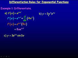 Example 1 differentiate each of the. Differentiation Rules For Exponential Functions Part 1 Youtube