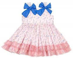 Vertbaudet, la marca especialista en moda infantil. Lappepa Moda Infantil Girls Pink Blue Bird Print Dress Missbaby