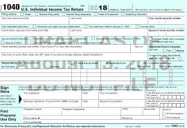 the new 2018 form 1040