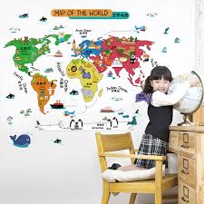 Canvas world map wall art. Cartoon Animal World Map Home Decal Home Decor Removable Vinyl 3d Pvc Waterproof Wall Stickers For Kids Room Buy Wall Stickers Vinyl 3d Wall Stickers Vinyl Pvc Wall Stickers For Kids Room