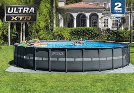 24ft X 12ft X 52in Ultra Xtr Frame Pool Set With Sand Filter Pump Saltwater System Above Ground Pool In Ground Pools Pool