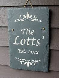 Engraved Slate Signs Personalized From King Custom Inc Slate Tile Crafts Slate Art Painted Slate