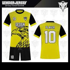 Desain kaos futsal merah hitam yang menawan sumber gambar : Katalog Desain Baju Futsal 5