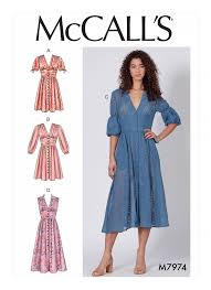 M7974 Misses Dresses Sewing Pattern Mccall S Patterns Sewing Pattern Women Dress Mccalls Sewing Patterns Full Skirt Dress Pattern
