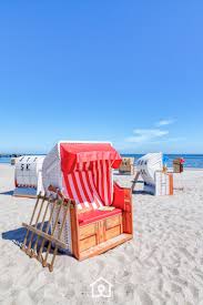 Strandkorb Rot Weiss Ostsee Urlaub Ferien Ostsee Ostsee