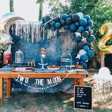 Baby Boy 2nd Birthday Decoration Ideas For Boy Made For Bump To Baby Beyond On Instagram I Love You Two The Moon Back We Are Absol In 2020 Space Birthday Party 2nd Birthday Party Themes 1st Boy Birthday