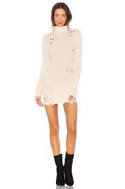 Lovers Friends X Revolve Keeney Dress In Ivory Revolve Distressed Sweater Dress Mini Sweater Dress Distressed Dress