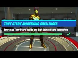Fortnite awakening challenges fortnite tabor hill. How To Complete The Tony Stark Awakening Fortnite Challenges Fortnite Intel