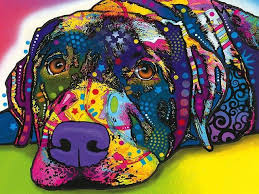 This masterpieces 19.25 x 26.75 1000pc time away craft paper box puzzle features a beautiful and relaxing porch side view, with a lake in the front, a mountain range in the background, and fall trees all around it. Masterpieces Dean Russo My Dog Blue Colorful Dog Large Ez Grip Jigsaw Puzzle 300 Piece Newegg Com