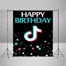 Tik Tok Photography Backdrop Music Video Happy Birthday Party Photo Background In 2020 Happy Birthday Parties 10th Birthday Parties Girls Birthday Party