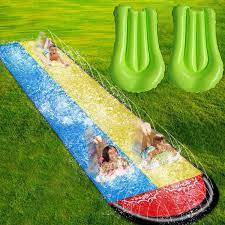 Beach games, kids games, drinking games, diy, card games & more. Amazon Com Lawn Water Slides For Kids Adults Garden Backyard Giant Racing Lanes And Splash Pool Outdoor 15 7ft Water Slides With Crash Pad Outdoor Water Toys Sports Outdoors