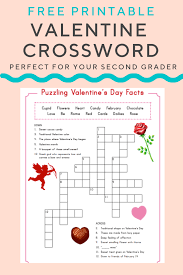 Valentine Crossword Elementary Activities And Resources