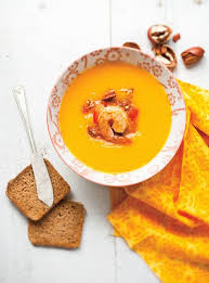 Potage A La Courge Et Aux Crevettes Cajuns Ricardo Recipe Food Butternut Squash Soup Food Obsession