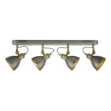 For virtually any room in the home, track lighting fixtures offer a stylish and versatile way to provide light. Governor 4 Light Bar Spotlight Antique Chrome Antique Brass