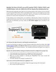 Hp laserjet usb (dot4) communication driver for windows 8 / server 2012 , in order to successfully install using a usb connection. Quickly Fix Error 49 4c02 On An Hp Laserjet P3015 P4014 P4015 And 4100n Printer Call 61 1800 43 By Devidkelvin2 Issuu