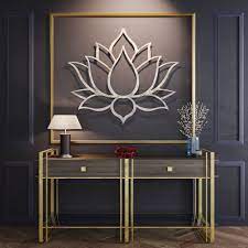 Lotus Flower Large 3d Metal Wall Art Meditation Wall Art Etsy Buddha Wall Art 3d Metal Wall Art Metal Flower Wall Art