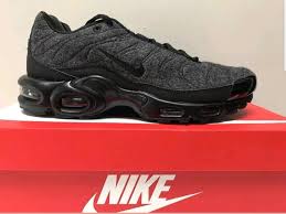 Nike Air Max Plus Quilted Wool Grey Black Anthracite Size 9 Mens 806262 022 Nike Air Max Plus Nike Air Max Nike