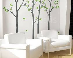 Sticker Arbre Mural Autocollants Hiver Arbres Oiseaux Arbres Foret Nature Avec Des Oiseaux Maison Decor Ensemble De 6 Vinyle Mural Sticker Chambre D Enfant Bebe Parement Mural Stickers Muraux Arbre Decoration