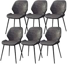 Mzp Kitchen Chairs Set Of 6 Scandinavian Dining Chairs Pu Back And Metal Legs Bar Chairs For Living Room S In 2020 Scandinavian Dining Chairs Bar Chairs Office Lounge