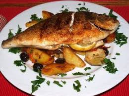 Goldbrasse Mit Kartoffeln Und Tomaten Olivengemuse Orate Alle Verdure Rezept Rezept Rezepte Fisch Und Chips Essen Ideen