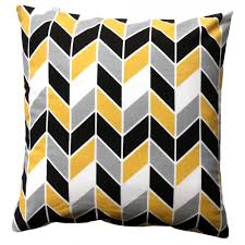 Topfinel 6er set kissenbezuge 40x40 cm qualitats kissenhullen in segeltuch mit geometrischen mustern fur sofa auto terrass. Kissenbezug 40x40 Baumwolle Geometrisch Kissenhulle Schwarz Gelb Grau
