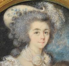 Anne Wetherill (fl. 1773/90) "Lady & child in nocturne landscape" miniature  (m)