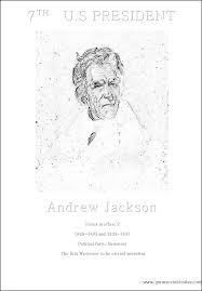 They're great for all ages. 7th Us President Andrew Jackson Kids Coloring Sheet Great Social Studies