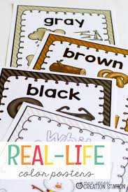 Free printable wall art and posters by the printable cøncept. Real Life Color Posters Early Childhood Education Classroom Early Childhood Color Words Poster
