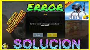 Error Servidor Solucion En Pubg Mobile Lite Youtube