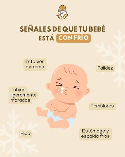 Señales de frío en bebés