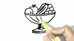 Try to really draw what you see rather than what you think the objects should look like. How To Draw Fruit Bowl In Easy Steps For Children Kids Beginners Fruits Drawing Fruit Bowl Drawing Fruit Bowl