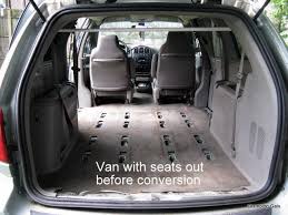 Van With Seats Removed For Camper Conversion Build A Camper Van Grand Caravan Van Home