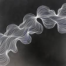 Black And White Shapes Artwork Abstract Line Art Modern Acrylic Painting Organic Line Shape Etsy Abstract Line Art Line Art Flowers Modern Abstract Painting