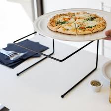 Choice 12 X 12 X 7 Black Metal Pizza Stand In 2020 Food Displays Pan Pizza Pizza