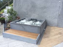 The Concrete Whirlpool Represents A Styleful Alternative To Conventional Plastic Pools High Quality Seam In 2020 Small Backyard Pools Hot Tub Garden Jacuzzi Outdoor