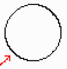 Pixel circle illustrations & vectors. How To Draw Ms Paint Like Aliased 1px Circle In Gimp Graphic Design Stack Exchange