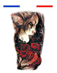 La vie, la naissance, la mort et la renaissance. Tatouage Realiste Couleur Portrait Roses Mon Petit Tatouage Temporaire