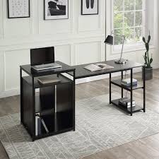 The black standing computer workstation created by zero gravity tables is the ultimate solution to this problem. Black Writing Pc Table With Space Saving Design With Storage Shelf Overstock 32941196
