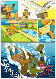 Page 1 | Tawny-OtterSlippery-Pool-Dip | Gayfus - Gay Sex and Porn Comics