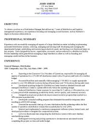 Best general labor resume example | livecareer. Distribution Manager Executive Resume Example