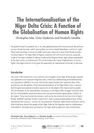 Tema natal ama ina 2020. Pdf The Internatioalisation Of The Niger Delta Crisis A Function Of The Globalisation Of Human Rights