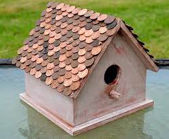 If you prefer painting, be sure to opt for an exterior grade paint in an earth tone color like green or brown; Diy Birdhouse With A Pretty Penny Roof Dream A Little Bigger