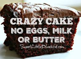 Desserts with eggs, dinner recipes with eggs, you name it! Chocolate Crazy Cake No Eggs Milk Butter Or Bowls Sweet Little Bluebird