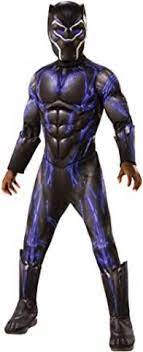 Fancy dress costume in jersey with a print motif. Kids Avengers Black Panther Costume