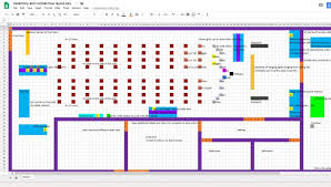 how i used google sheets to lay out my wedding floorplan