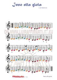 Inno Alla Gioia Spartito Per Bambini Dalla Sinfonia N 9 Che Beethoven Termino Nel 1824 E Che Termina Lezioni Di Musica Spartiti Di Musica Musica Per Bambini